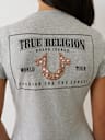 CRUSHED CRYSTAL HORSESHOE TEE