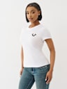 CRUSHED CRYSTAL HORSESHOE TEE