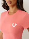 CRUSHED CRYSTAL HORSESHOE TEE