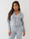 SUDADERA CON CAPUCHA Y CIERRE DE POLAR LAVADO