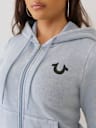 SUDADERA CON CAPUCHA Y CIERRE DE POLAR LAVADO