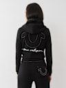 HORSESHOE APPLIQUE ZIP HOODIE