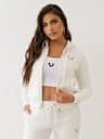 HORSESHOE APPLIQUE ZIP HOODIE