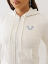 HORSESHOE APPLIQUE ZIP HOODIE