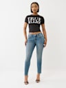 CAMISETA CORTA CON HERRADURA DE CRISTALES