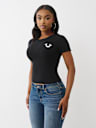 RIBBED LOGO BABY TEE