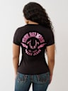 CRYSTAL HORSESHOE WING CREW TEE