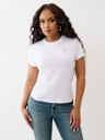 CRYSTAL HORSESHOE WING CREW TEE