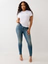 CRYSTAL HORSESHOE WING CREW TEE