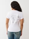 CRYSTAL HORSESHOE WING CREW TEE