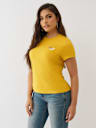 CRYSTAL HORSESHOE WING CREW TEE