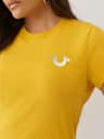 CRYSTAL HORSESHOE WING CREW TEE