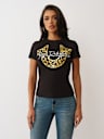 METALLIC LEOPARD GRAPHIC  TEE