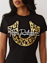 METALLIC LEOPARD GRAPHIC  TEE