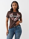 METALLIC LEOPARD GRAPHIC  TEE