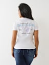 CAMISETA DE CUELLO REDONDO CON REJILLA Y BUDDHA