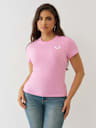 CAMISETA DE CUELLO REDONDO CON REJILLA Y BUDDHA