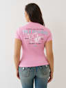 CAMISETA DE CUELLO REDONDO CON REJILLA Y BUDDHA