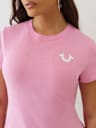 CAMISETA DE CUELLO REDONDO CON REJILLA Y BUDDHA