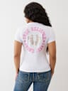 CRYSTAL HORSESHOE V NECK TEE