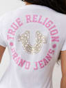 CRYSTAL HORSESHOE V NECK TEE