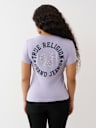 CRYSTAL HORSESHOE V NECK TEE