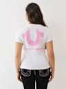 CAMISETA CON CUELLO EN V Y HERRADURA DE BANDANA