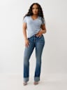 CRUSHED CRYSTAL HORSESHOE V NECK TEE