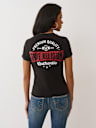 CAMISETA CON CUELLO EN V Y LOGOTIPO BRILLANTE