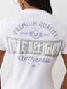 GLITTER LOGO V NECK TEE
