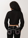 IRIDESCENT CREW NECK PULLOVER