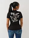 CAMISETA CON CUELLO REDONDO Y BUDDHA METÁLICO