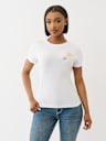 CAMISETA CON CUELLO REDONDO Y BUDDHA METÁLICO
