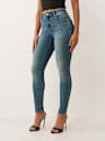 JENNIE MID RISE CRYSTAL CURVY SKINNY JEAN
