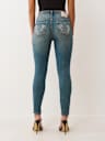 JENNIE MID RISE CRYSTAL CURVY SKINNY JEAN