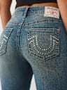 JENNIE MID RISE CRYSTAL CURVY SKINNY JEAN