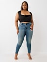 PLUS JENNIE MID RISE CRYSTAL CURVY SKINNY JEAN