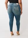 PLUS JENNIE MID RISE CRYSTAL CURVY SKINNY JEAN