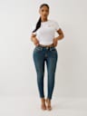 JENNIE STUDDED MID RISE CURVY SKINNY JEAN