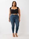 PLUS JENNIE STUDDED MID RISE CURVY SKINNY JEAN