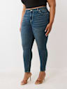 PLUS JENNIE STUDDED MID RISE CURVY SKINNY JEAN