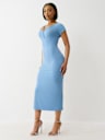 VESTIDO MIDI ACANALADO HENLEY