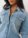 OVERSIZED DENIM HORSESHOE SHIRT