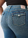 PLUS JENNIE MID RISE FLAP CURVY SKINNY JEAN