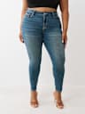 PLUS JENNIE MID RISE FLAP CURVY SKINNY JEAN