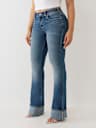 BECCA MID RISE CUFFED BOOTCUT JEAN