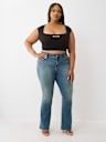 PLUS BECCA MID RISE FLAP BOOTCUT JEAN