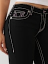 BECCA MID RISE BIG T BOOTCUT JEAN