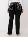 PLUS BECCA MID RISE BIG T BOOTCUT JEAN