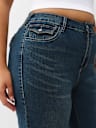 PLUS BILLIE MID RISE FLAP STRAIGHT JEAN